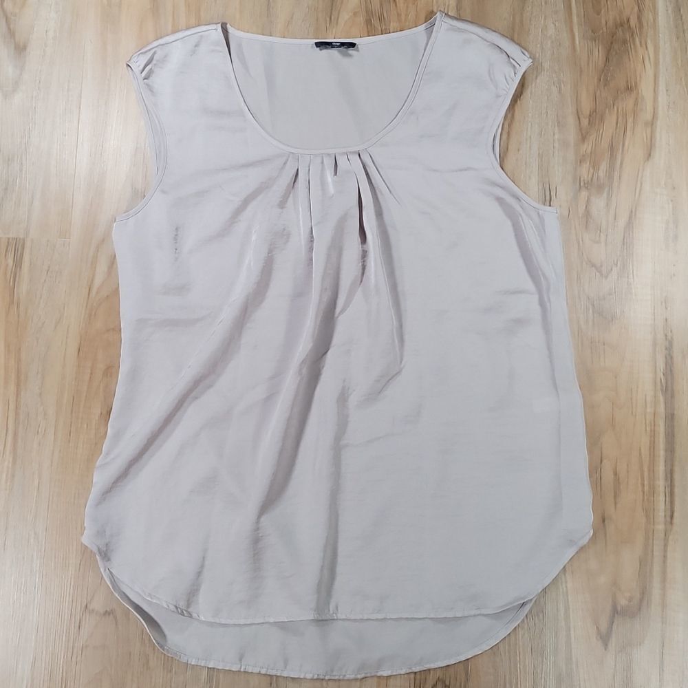 🔺️Gap Taupe Satin Scoop Neck Sleeveless Top Large